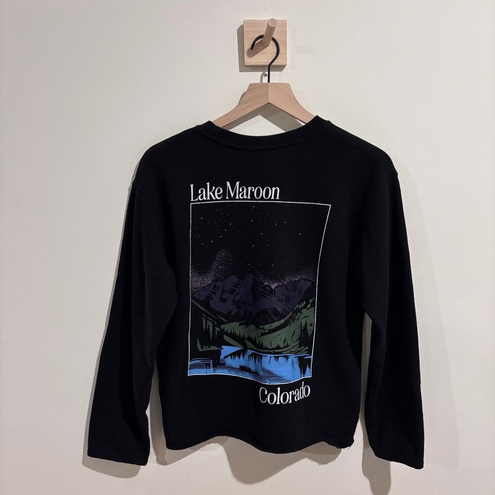 Lake Maroon Colorado Graphic Women’s Sweatshirt - size small - Picture 7 of 7